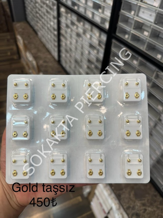 GOLD TAŞSIZ İLD DELİM KÜPESİ