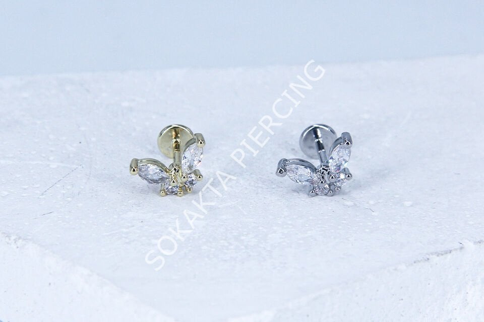 G51 - 6MM ARKASI DÜZ TRAGUS Gold