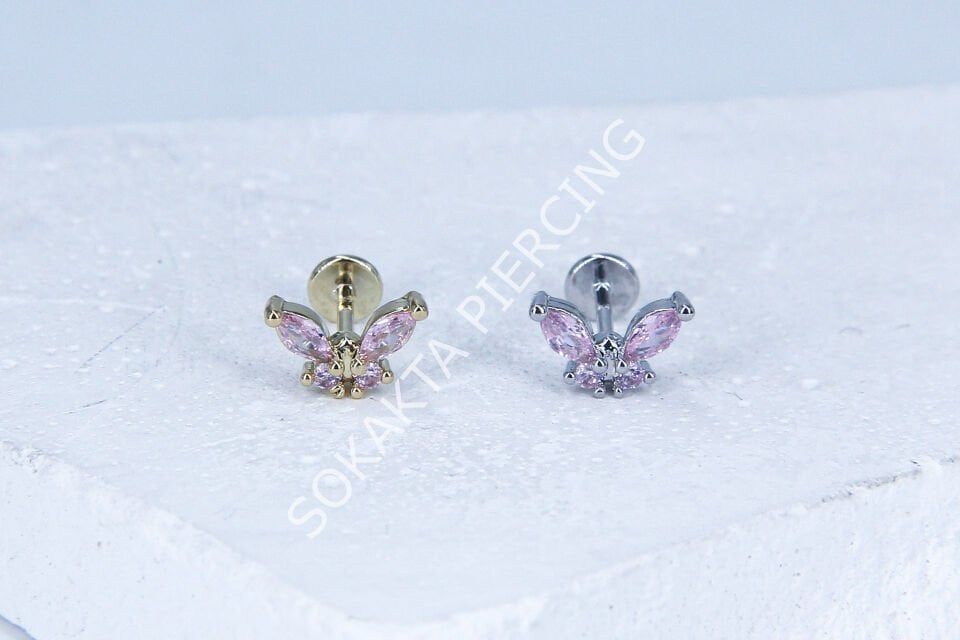 G52 - 6MM ARKASI DÜZ TRAGUS Gold