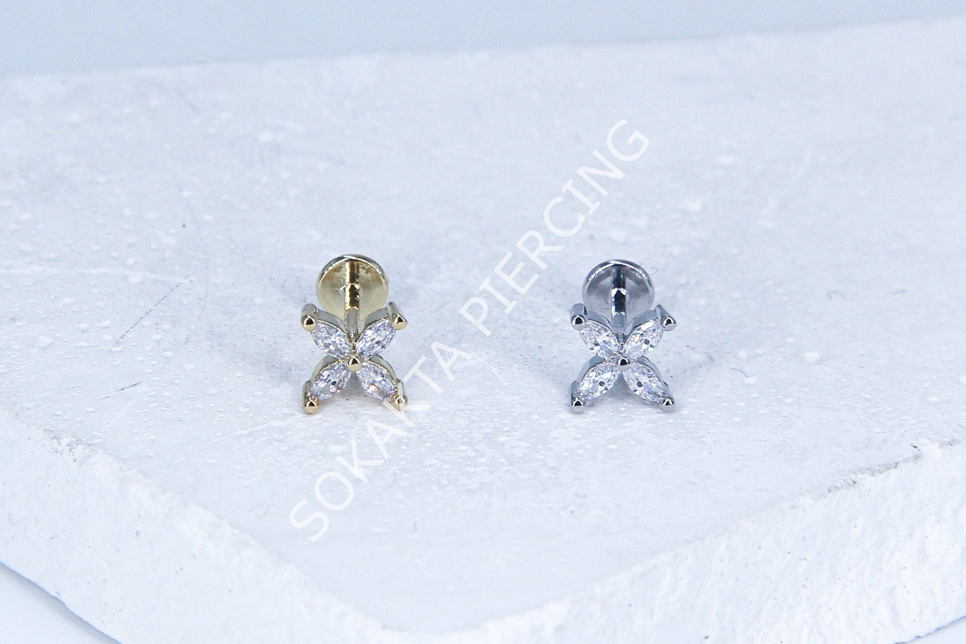 G54 - 6MM ARKASI DÜZ TRAGUS Gold