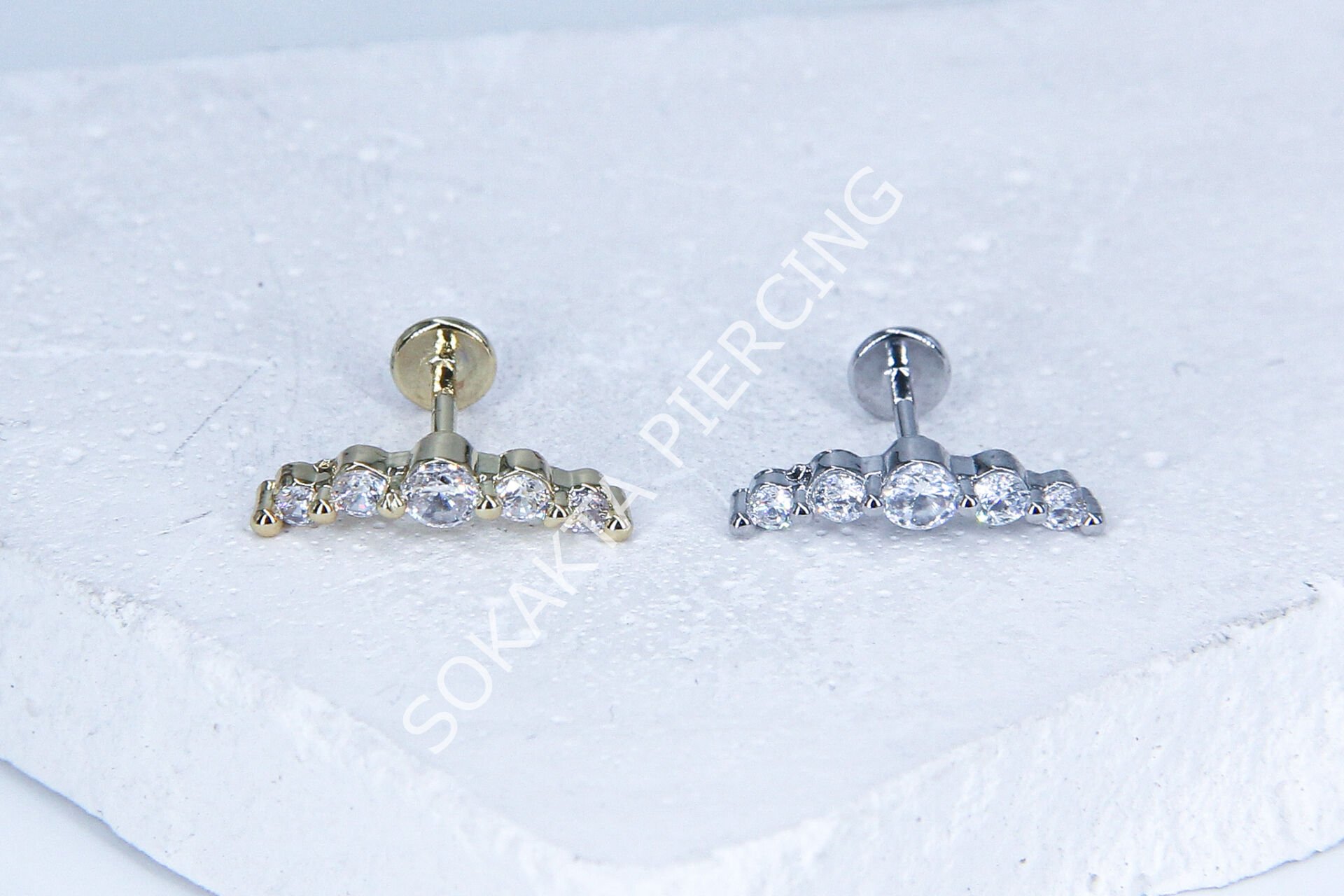 G55 - 6MM ARKASI DÜZ TRAGUS Gold