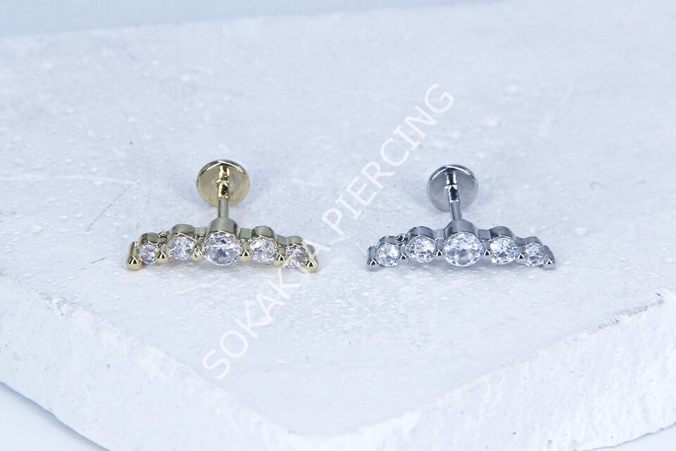 G55 - 6MM ARKASI DÜZ TRAGUS Gold