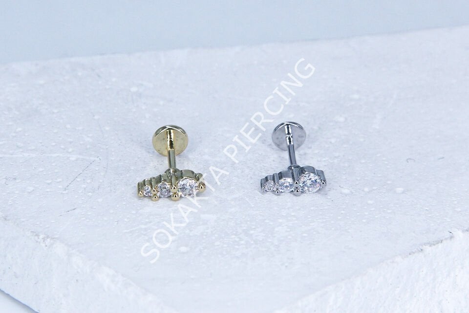 G57 - 6MM ARKASI DÜZ TRAGUS Silver
