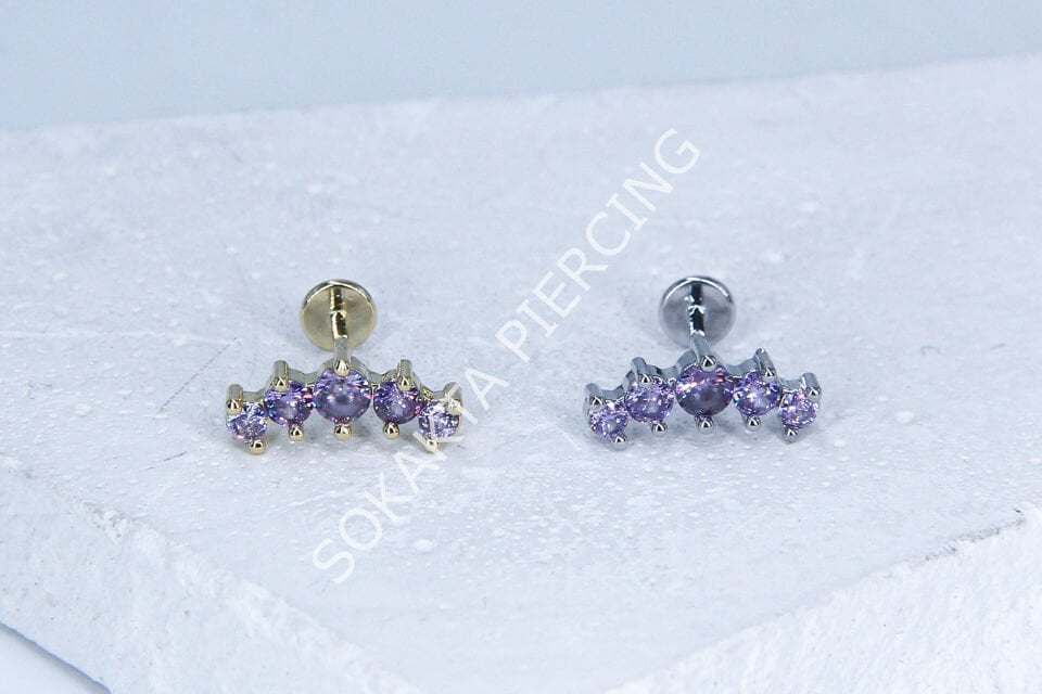 G58 - 6MM ARKASI DÜZ TRAGUS Gold