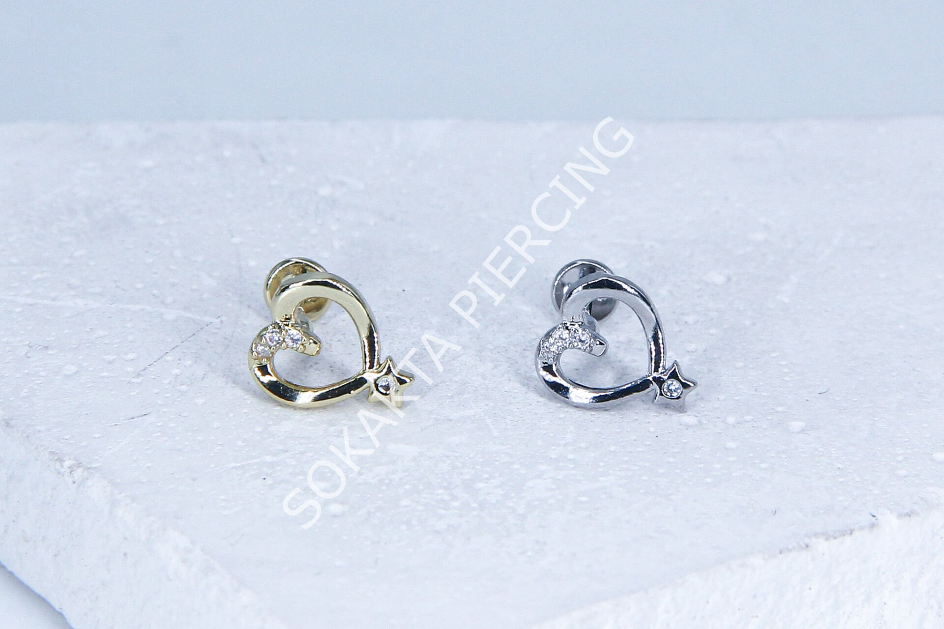 G62 - 6MM ARKASI DÜZ TRAGUS Gold