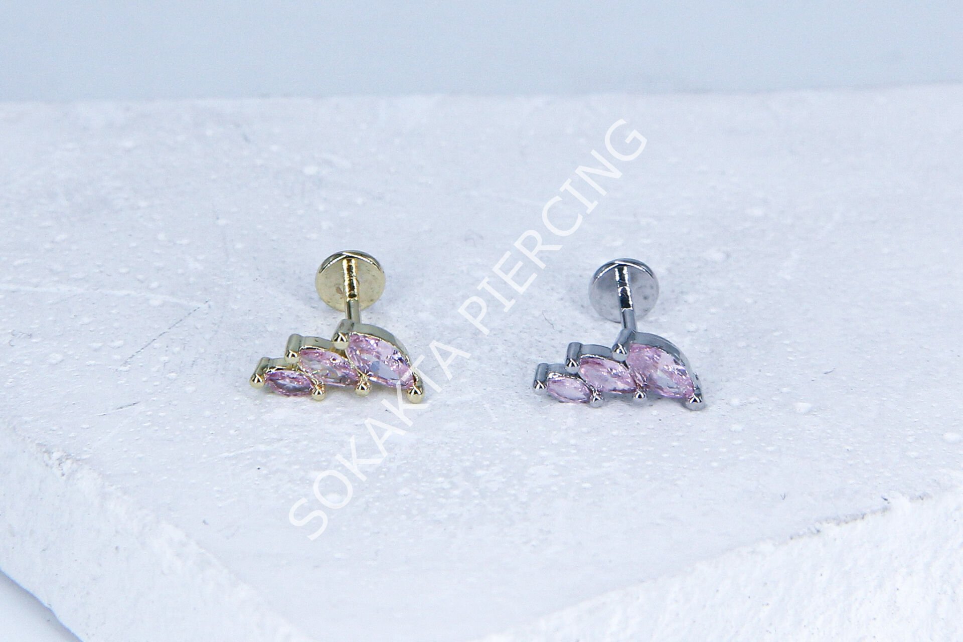 G63 - 6MM ARKASI DÜZ TRAGUS Silver