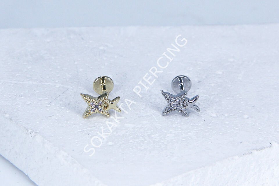 G64 -6MM ARKASI DÜZ TRAGUS Silver