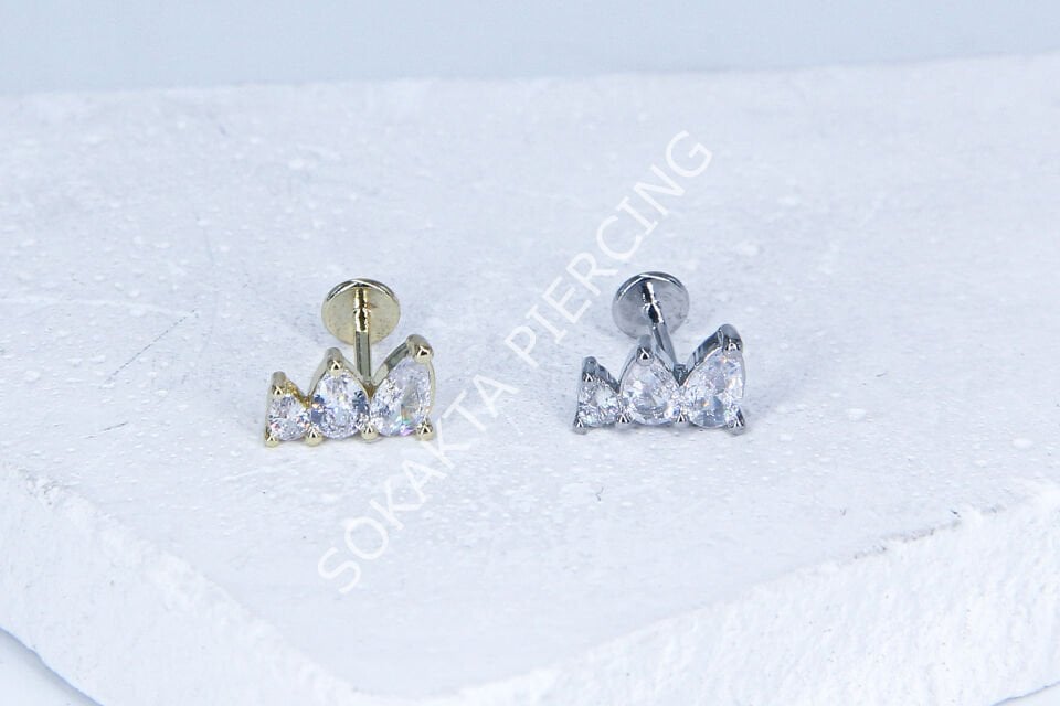 G65 - 6MM ARKASI DÜZ TRAGUS Gold