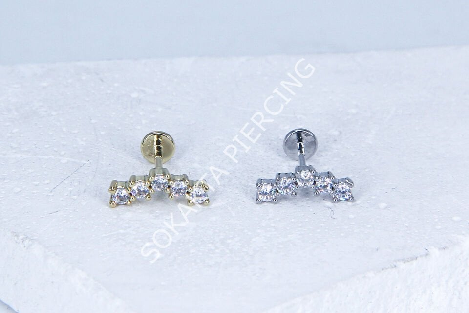G68 - 6MM ARKASI DÜZ TRAGUS Silver