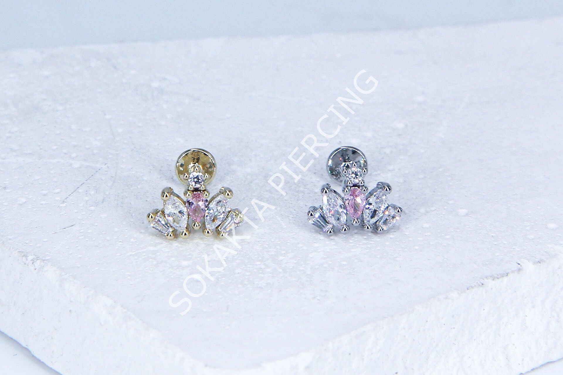 G72 - 6MM ARKASI DÜZ TRAGUS Gold