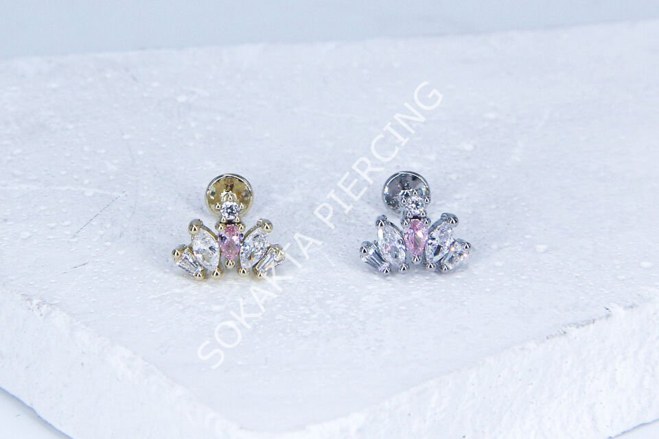G72 - 6MM ARKASI DÜZ TRAGUS Gold