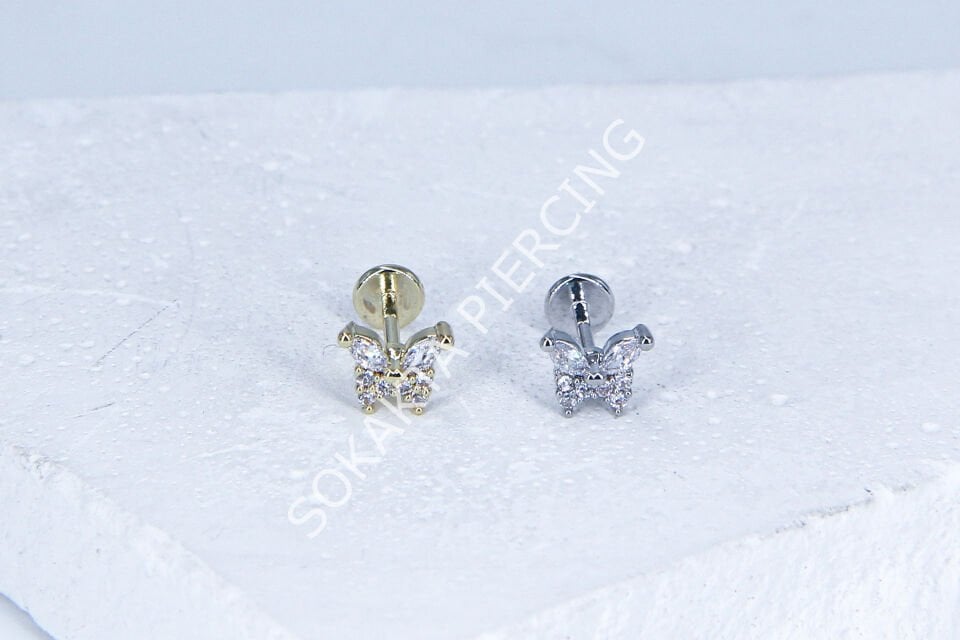 G76 - 6MM ARKASI DÜZ TRAGUS Silver