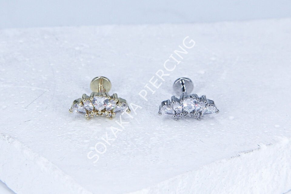G78 - 6MM ARKASI DÜZ TRAGUS Silver