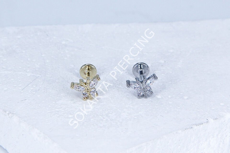 G81 - 6MM ARKASI DÜZ TRAGUS Silver