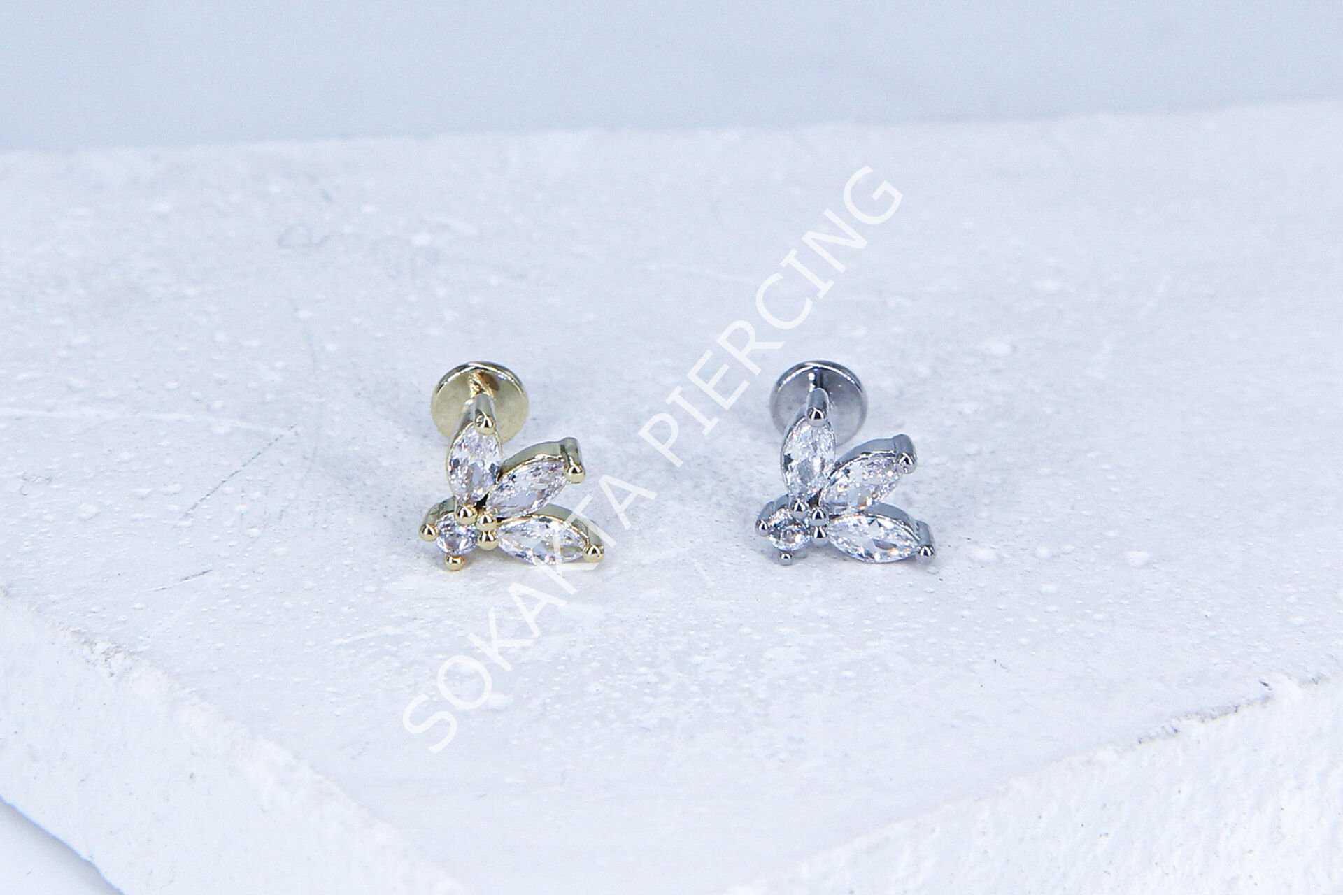 G82 - 6MM ARKASI DÜZ TRAGUS Silver