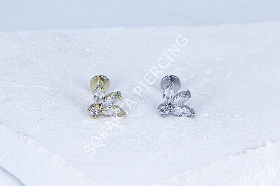 G82 - 6MM ARKASI DÜZ TRAGUS Gold