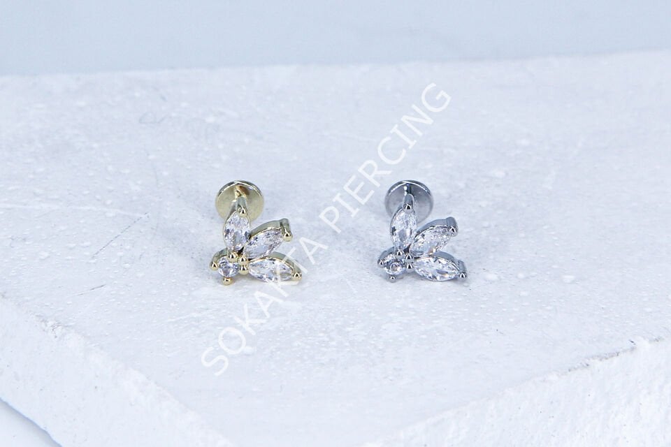G82 - 6MM ARKASI DÜZ TRAGUS Silver