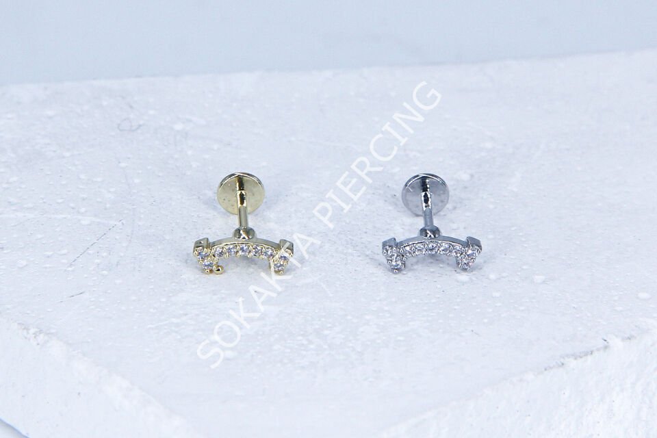 G83 - 6MM ARKASI DÜZ TRAGUS Silver
