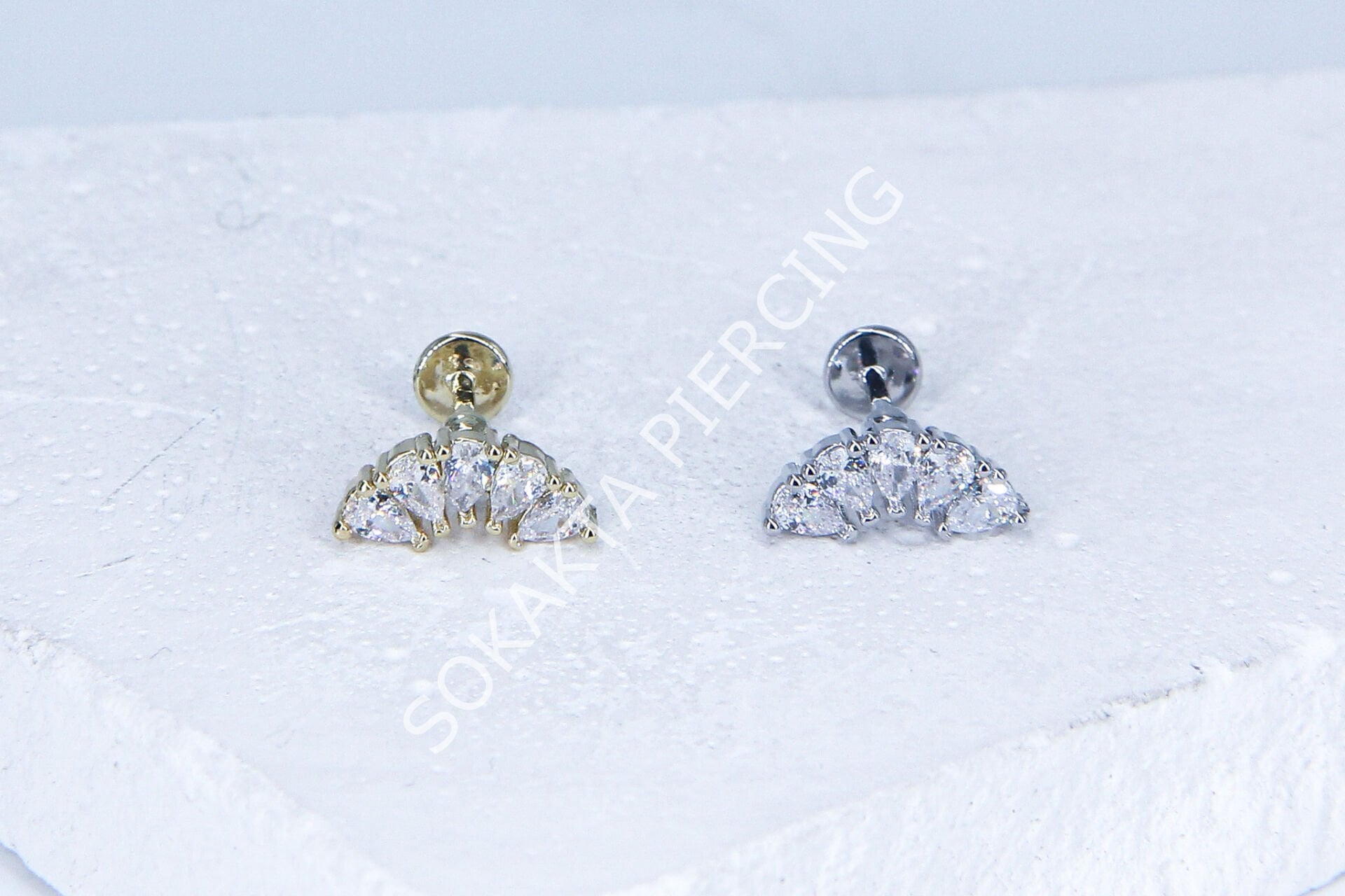 G84 - 6MM  ARKASI DÜZ TRAGUS Silver