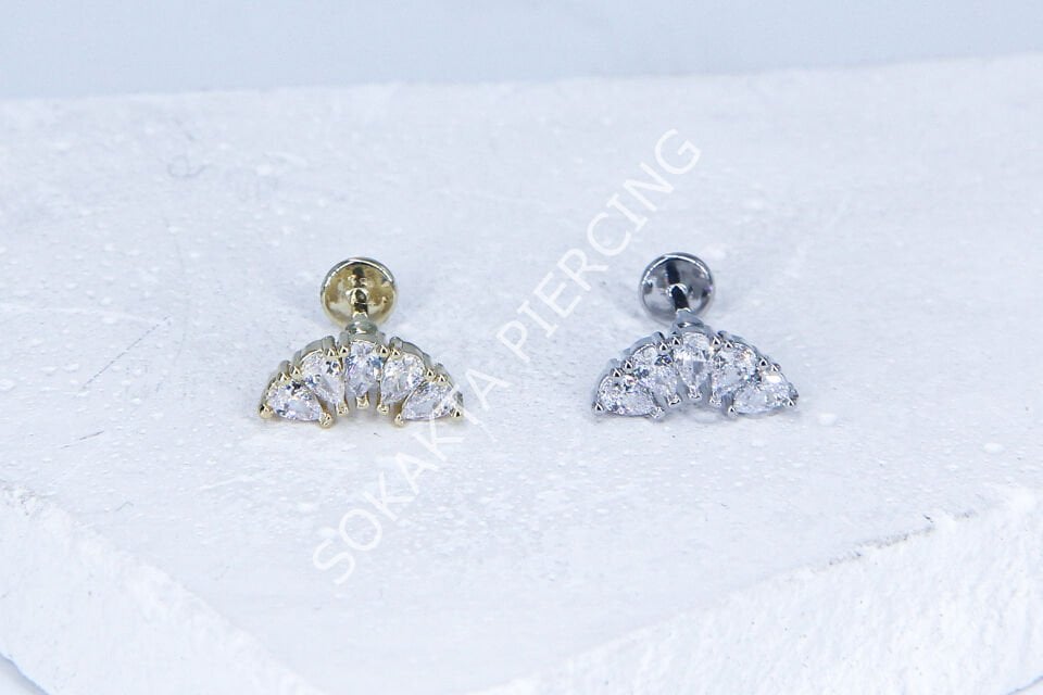 G84 - 6MM  ARKASI DÜZ TRAGUS Silver