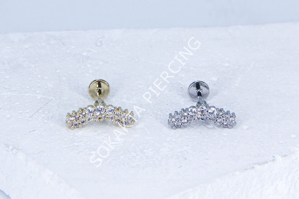 G87 - 6MM ARKASI DÜZ TRAGUS Silver