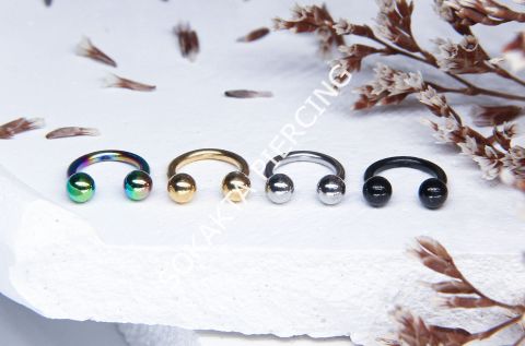 6 MM YARIM HALKA PİERCİNG Gold