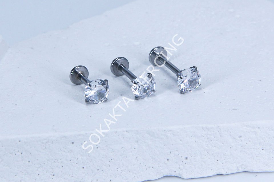TEK TAŞ BÜYÜK  BAGET PİERCİNG 10 mm