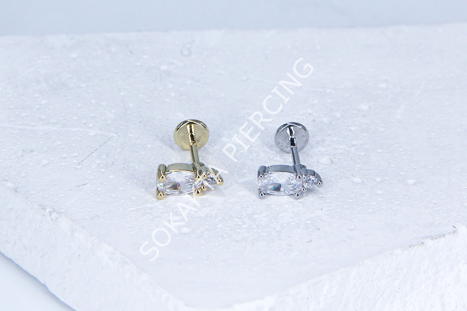G88 - 6MM ARKASI DÜZ TRAGUS Gold