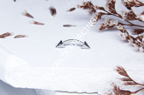 10 MM SPİKE KAŞ PİERCİNG Silver