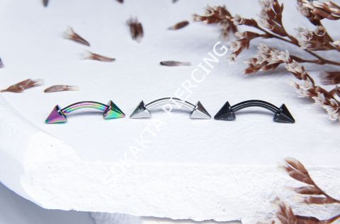 10 MM SPİKE KAŞ PİERCİNG Silver