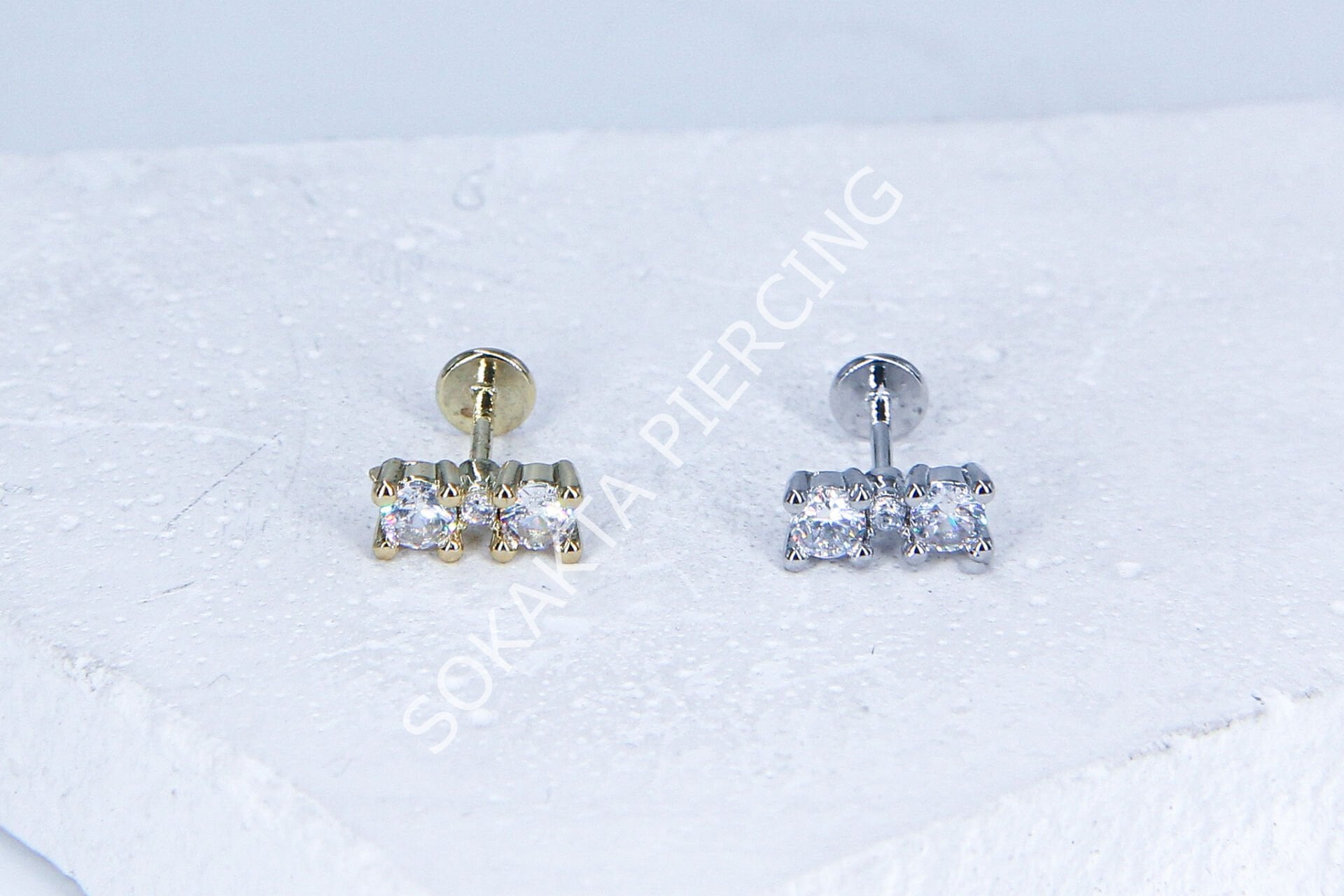 G89 - 6MM ARKASI DÜZ TRAGUS Silver