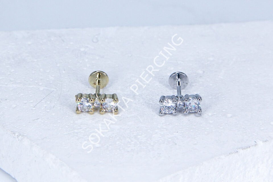 G89 - 6MM ARKASI DÜZ TRAGUS Silver