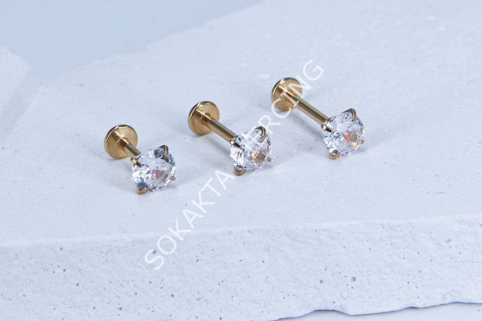 TEK TAŞ BÜYÜK BAGET PİERCİNG