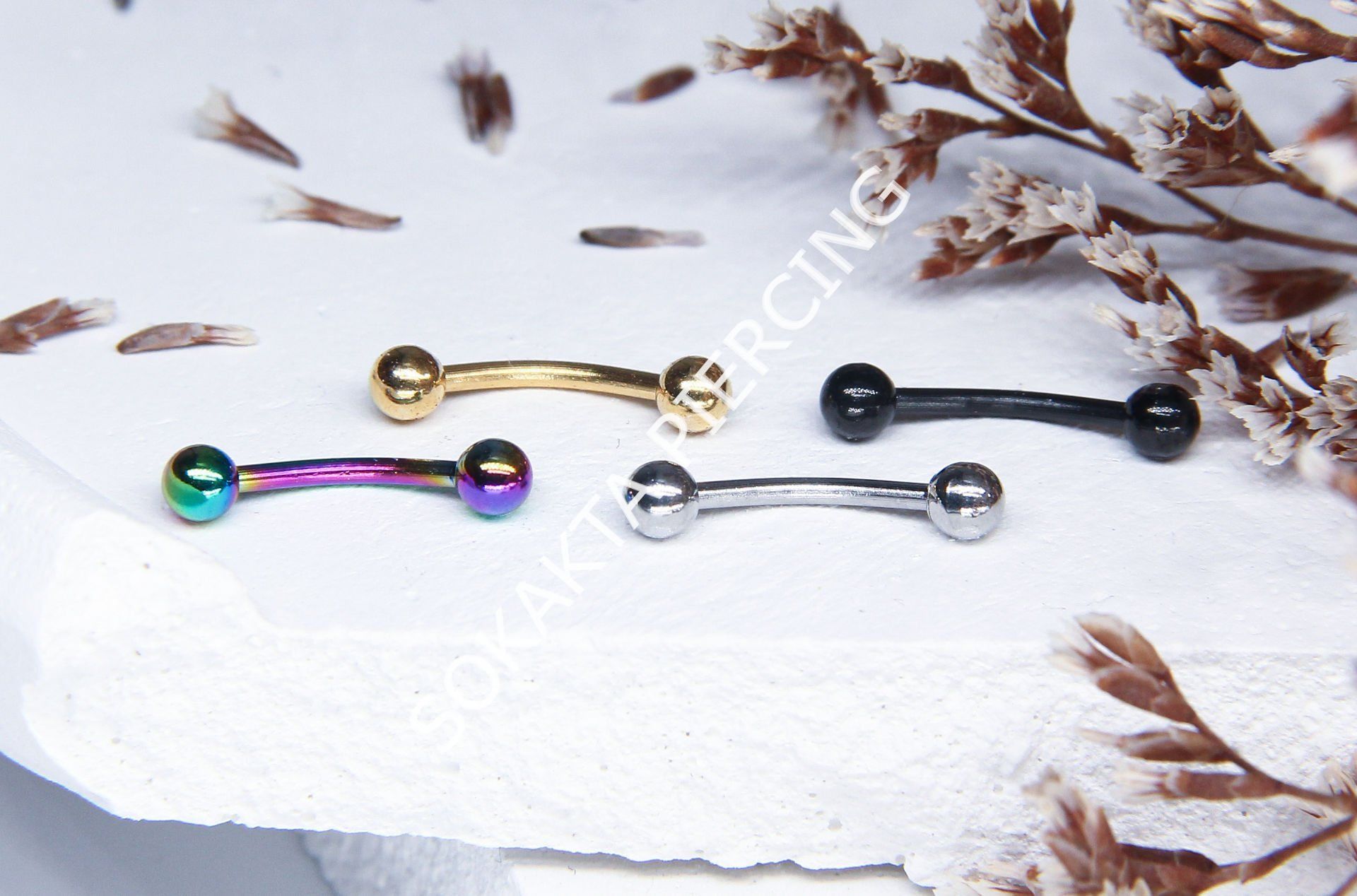 8 MM TOPLU KAŞ PİERCİNG Silver