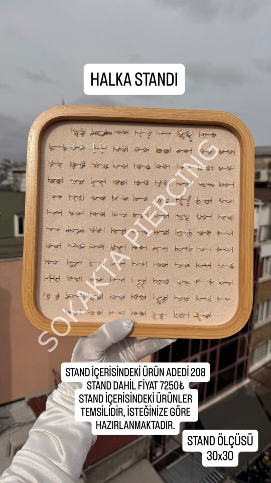 208 ADET HALKA  PİERCİNG STANDI