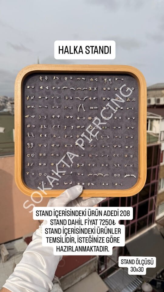 208 ADET HALKA  PİERCİNG STANDI