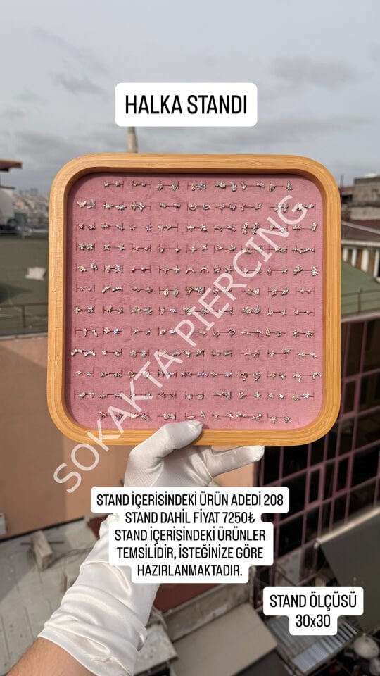 208 ADET HALKA  PİERCİNG STANDI