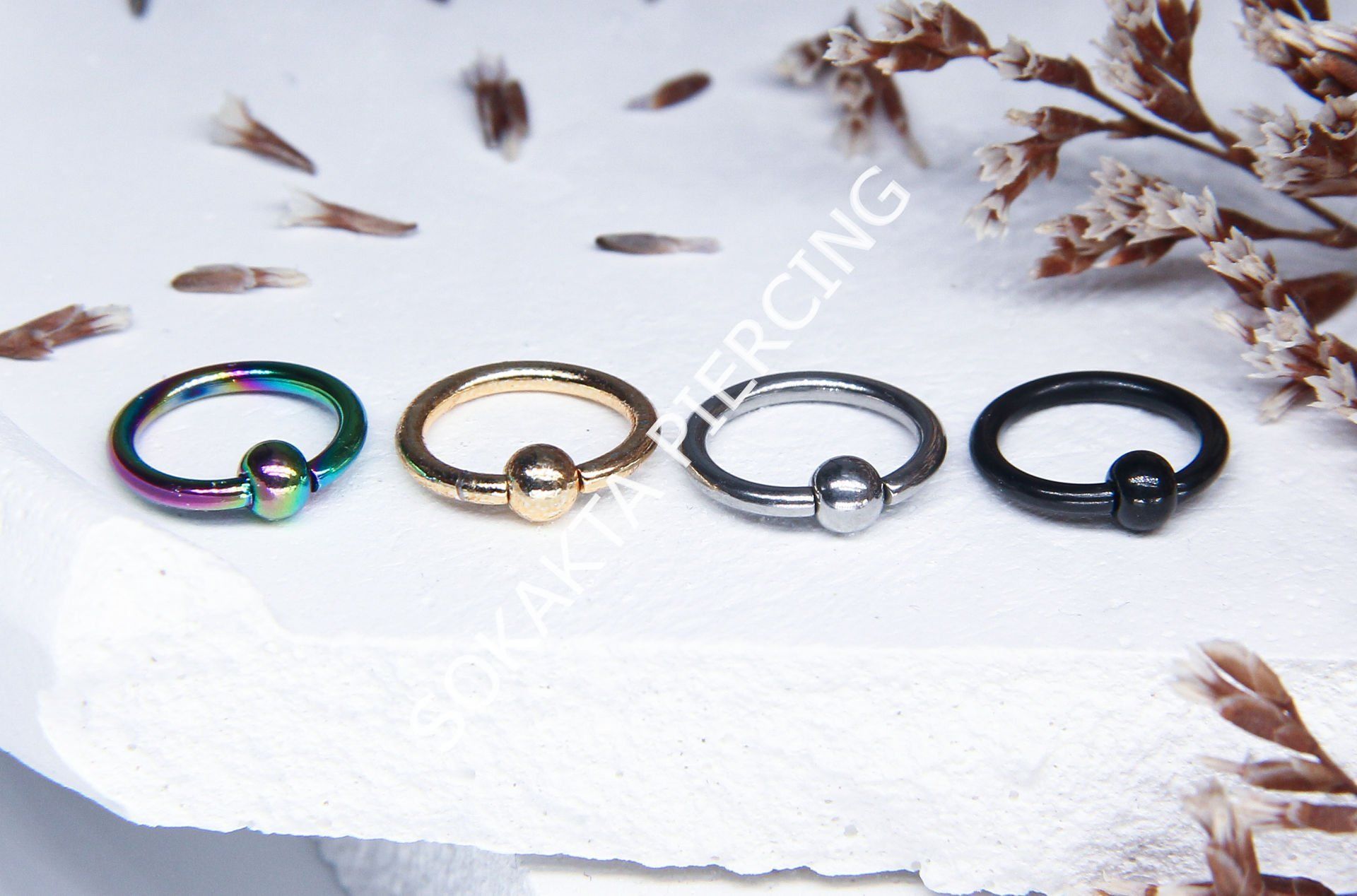 8 MM HALKA PİERCİNG Silver