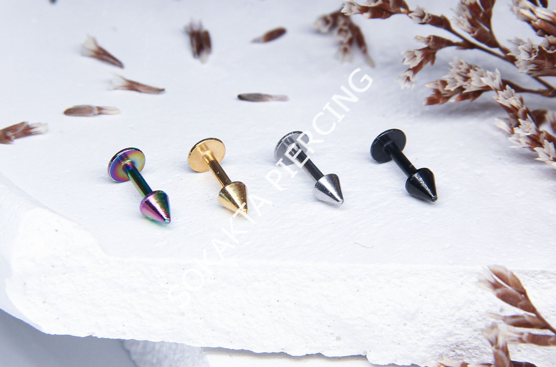 6 MM SPİKE PİERCİNG Gold