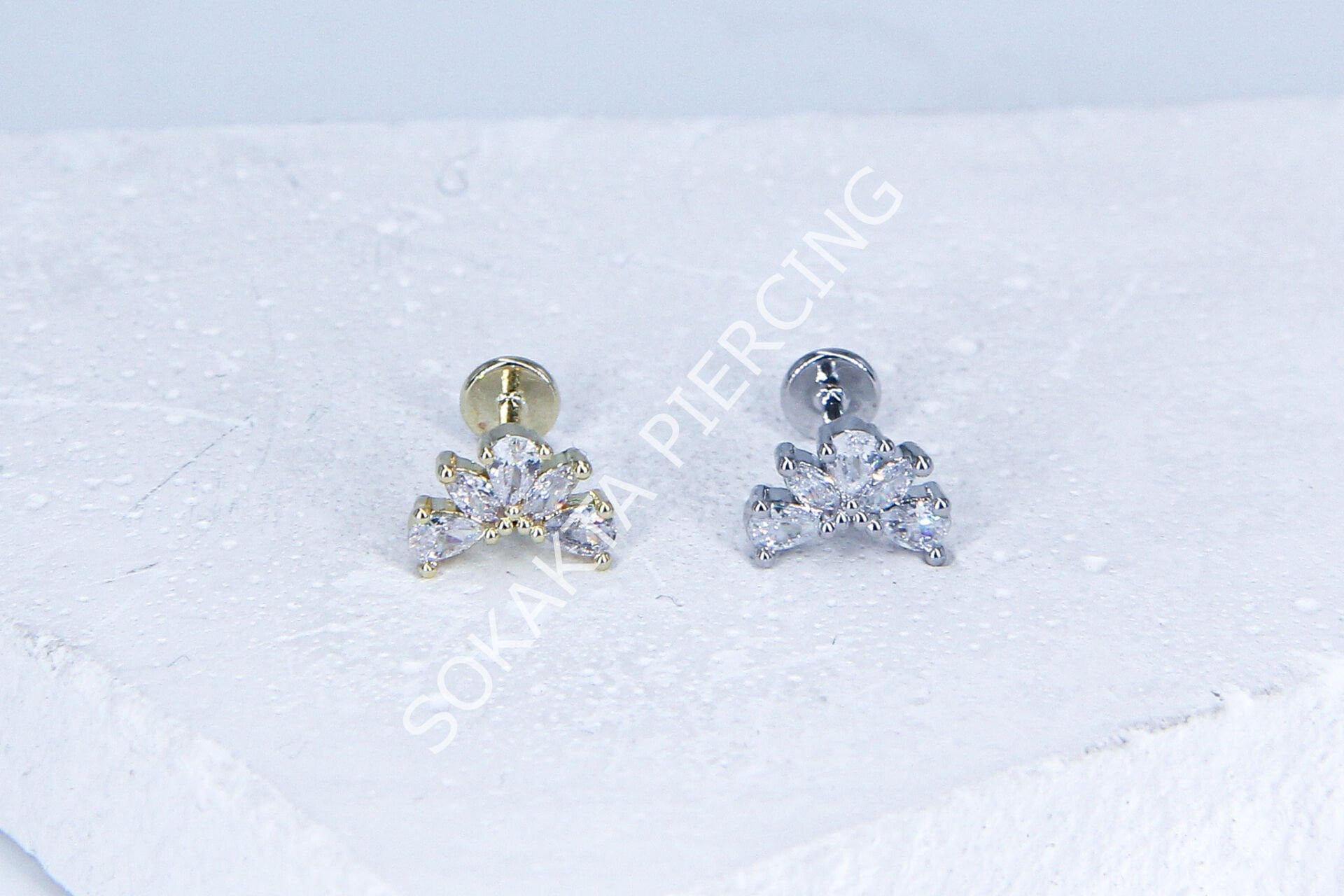 G91 - 6MM ARKASI DÜZ TRAGUS Gold