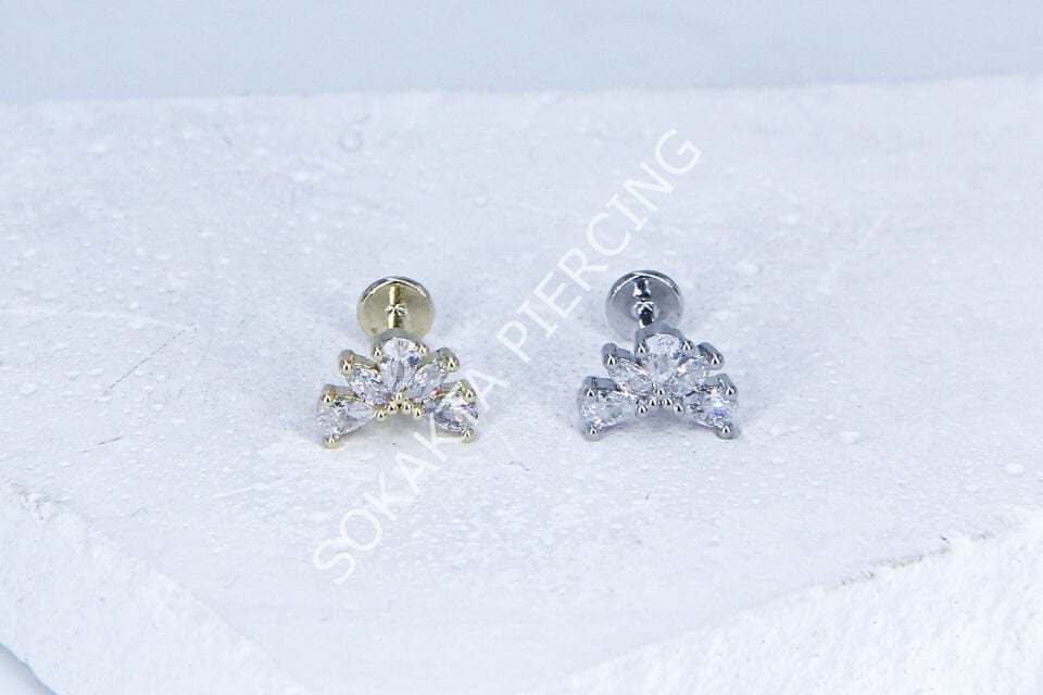 G91 - 6MM ARKASI DÜZ TRAGUS Gold