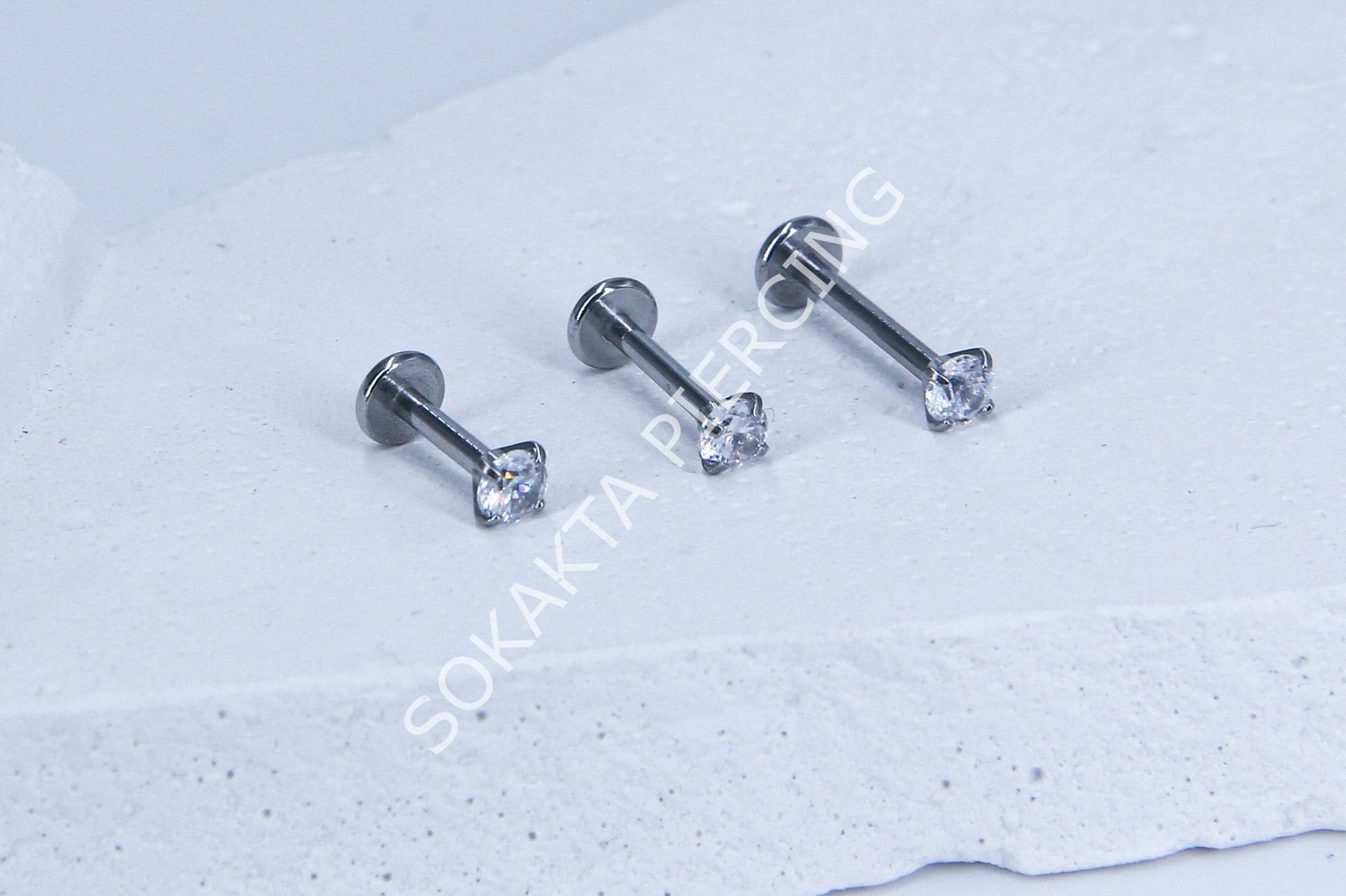 TEK TAŞ KÜÇÜK  BAGET PİERCİNG 10 mm