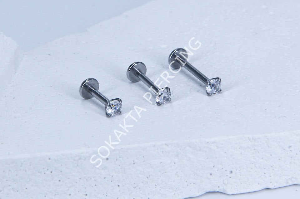 TEK TAŞ KÜÇÜK  BAGET PİERCİNG 10 mm