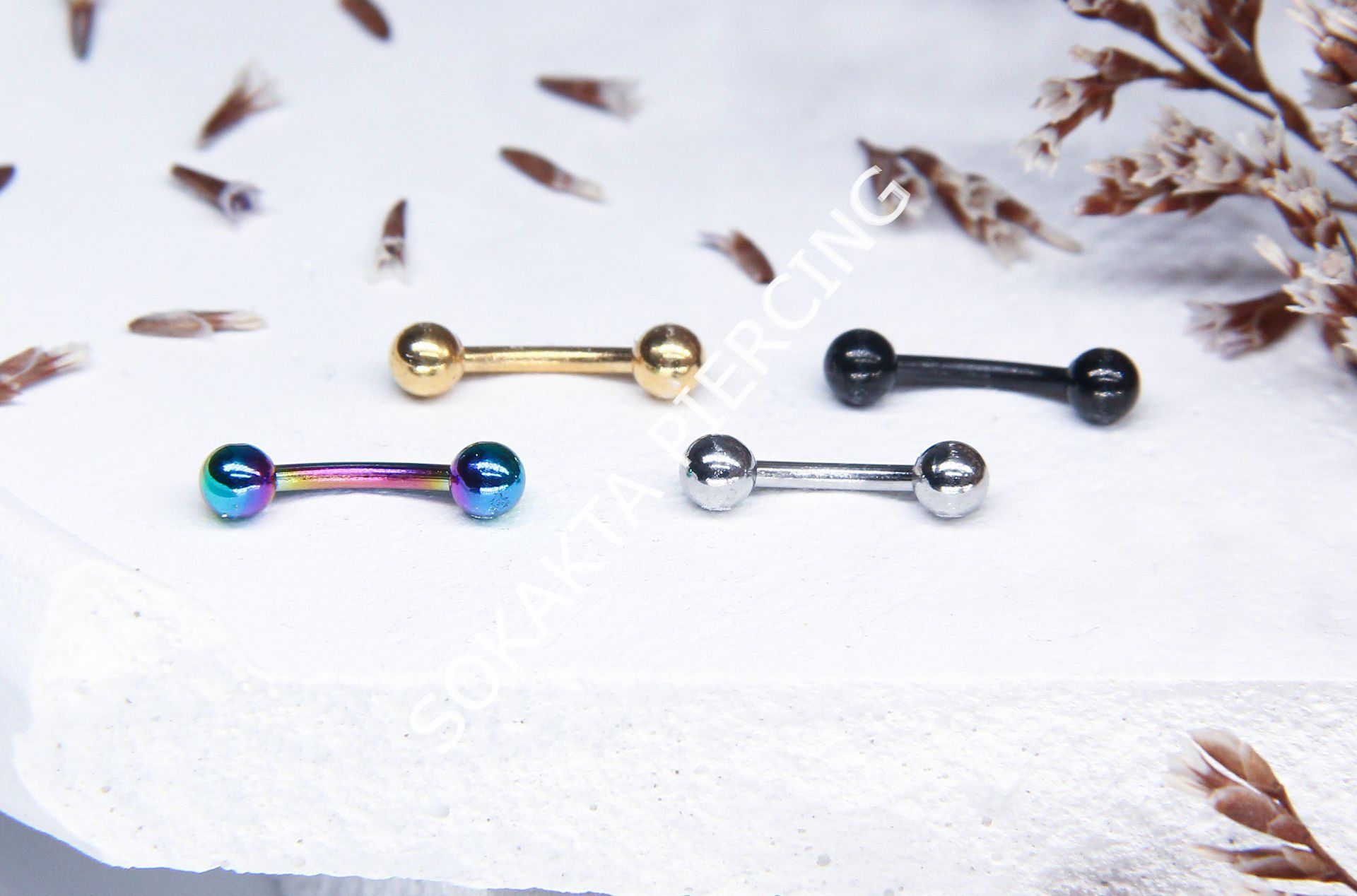 6 MM KAŞ PİERCİNG Gold