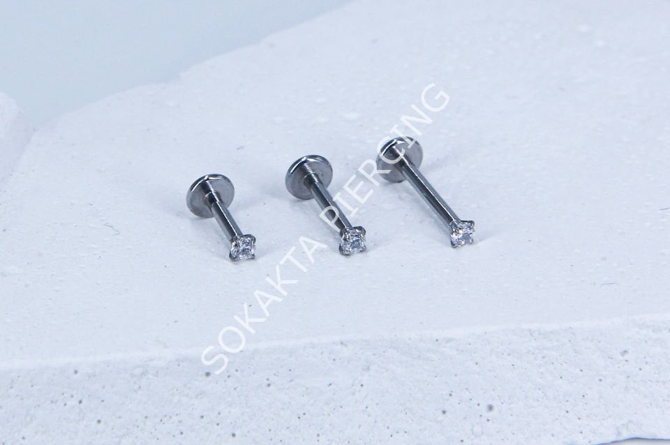 TEK TAŞ  MİNİ BAGET PİERCİNG 6 mm