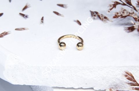 8 MM YARIM HALKA PİERCİNG Gold