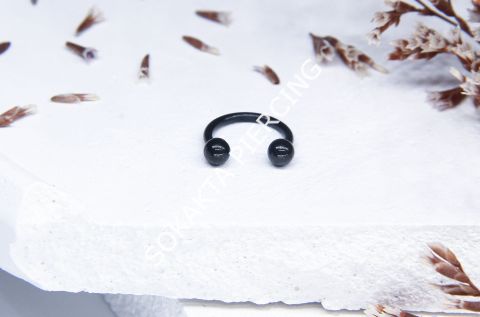 8 MM YARIM HALKA PİERCİNG Silver