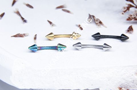 8 MM SPİKE KAŞ PİERCİNG Silver