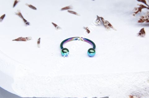 10 MM YARIM HALKA PİERCİNG Silver