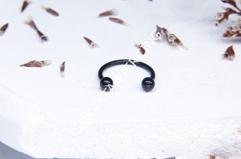 10 MM YARIM HALKA PİERCİNG Silver